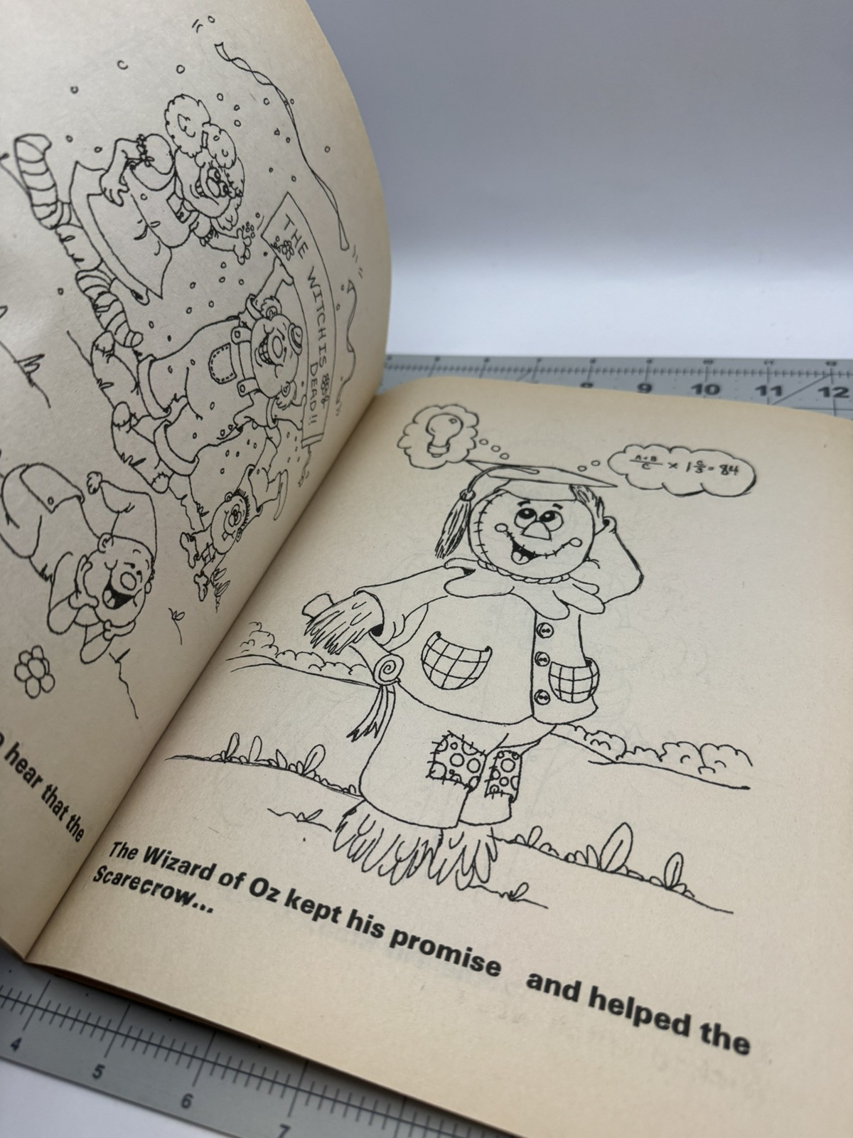Vintage Wizard Of OZ Preschool Coloring Book 32 Pages Justen Products Unused NOS