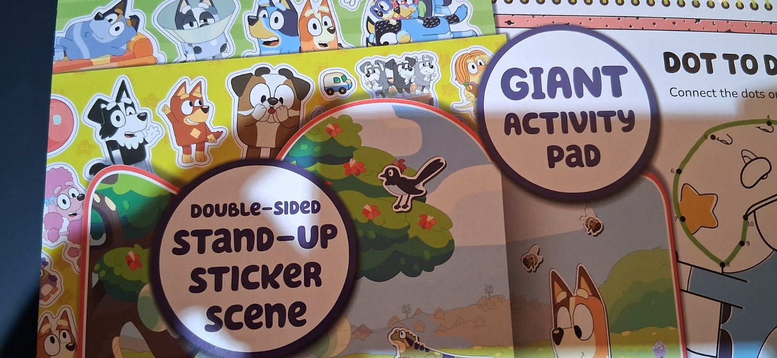Disney Bluey StoryBook Giant Activity Pad Giant Foam Stickers Coloring Pages 3+