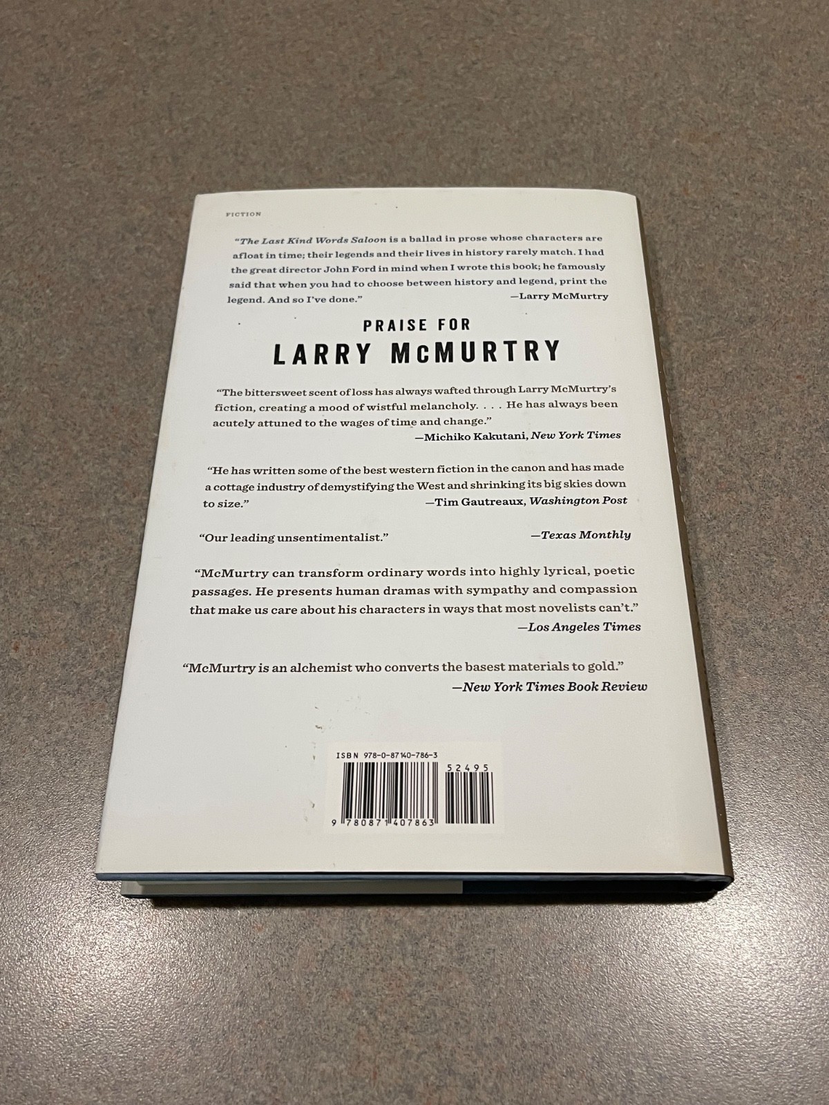 The Last Kind Words Saloon by Larry McMurtry (First Edition 2nd Printing HC) NEW