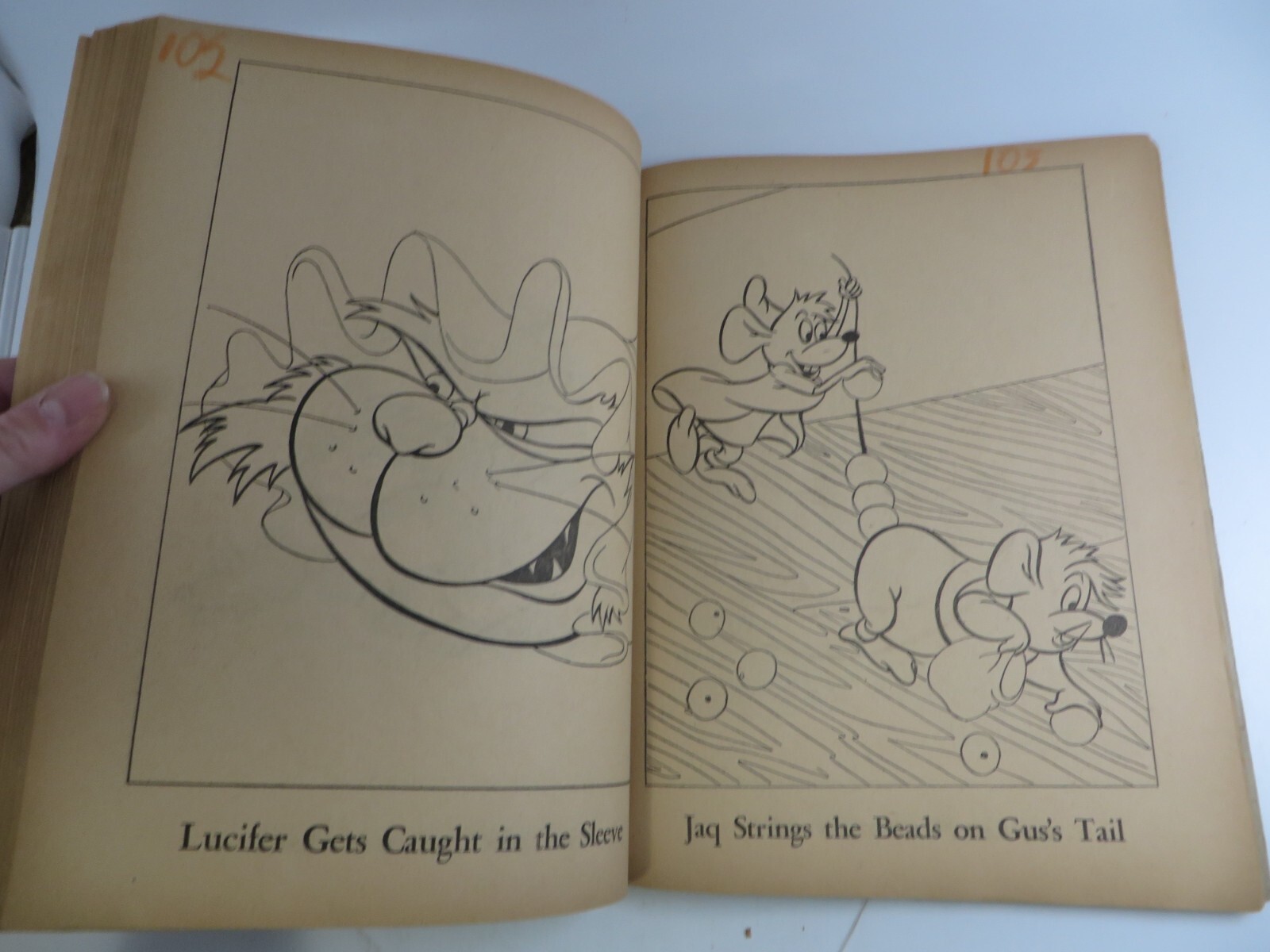 Vintage 1950 Walt Disney CINDERELLA Paint Coloring Book Whitman Publishing RARE