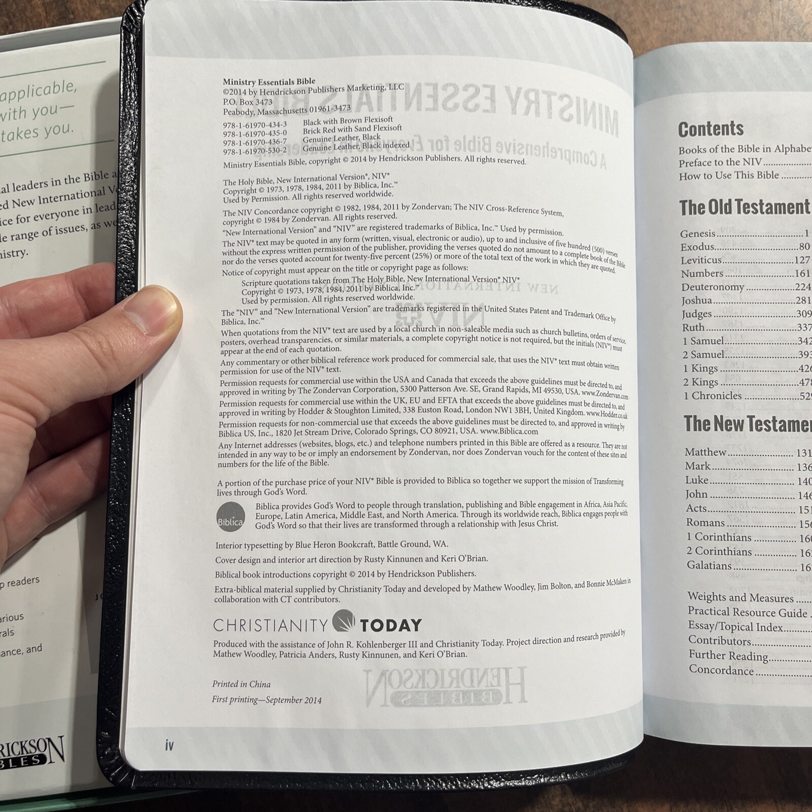 NIV Ministry Essentials Bible – Black Genuine Leather – (pastors bible)