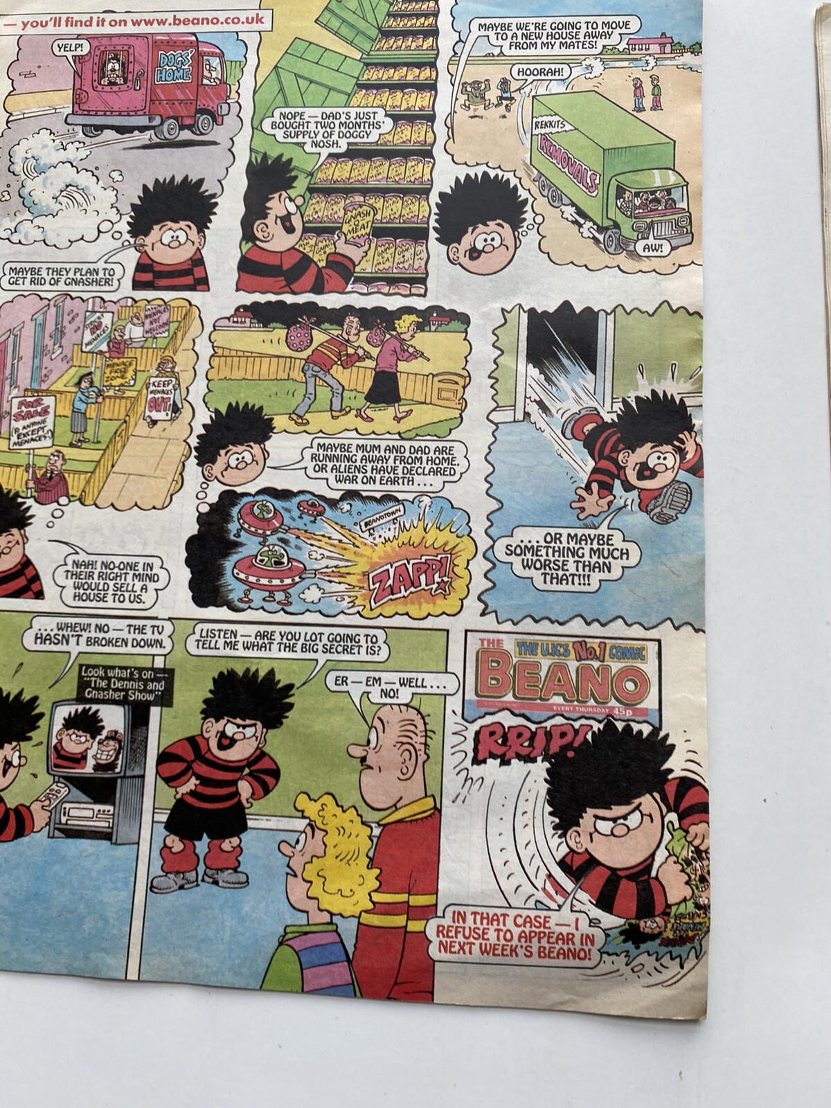 Vintage Beano Comic Book Dennis the Menace 1997 1998 #2901 2928 2860 2916 2890