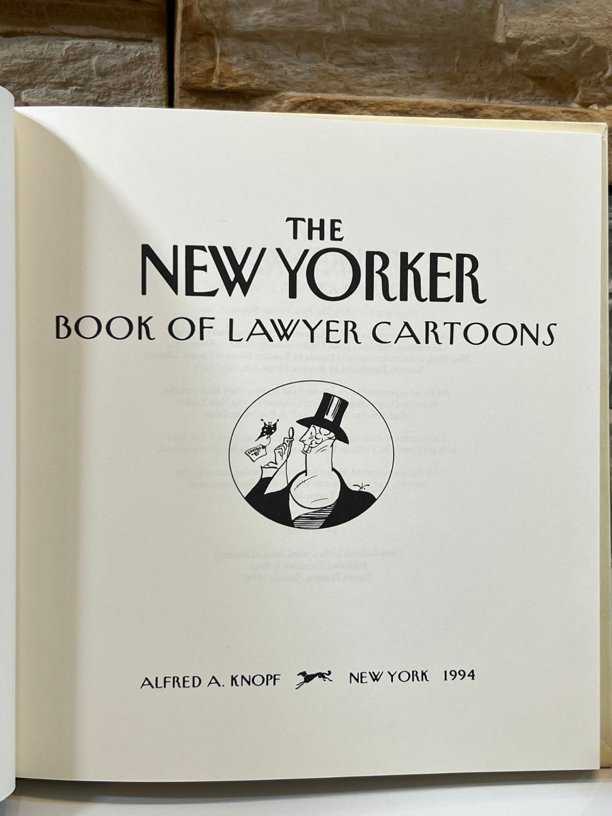 The New Yorker Book of Lawyer Cartoons 2nd Printing 1994 Borzoi Book HCDJ Humor
