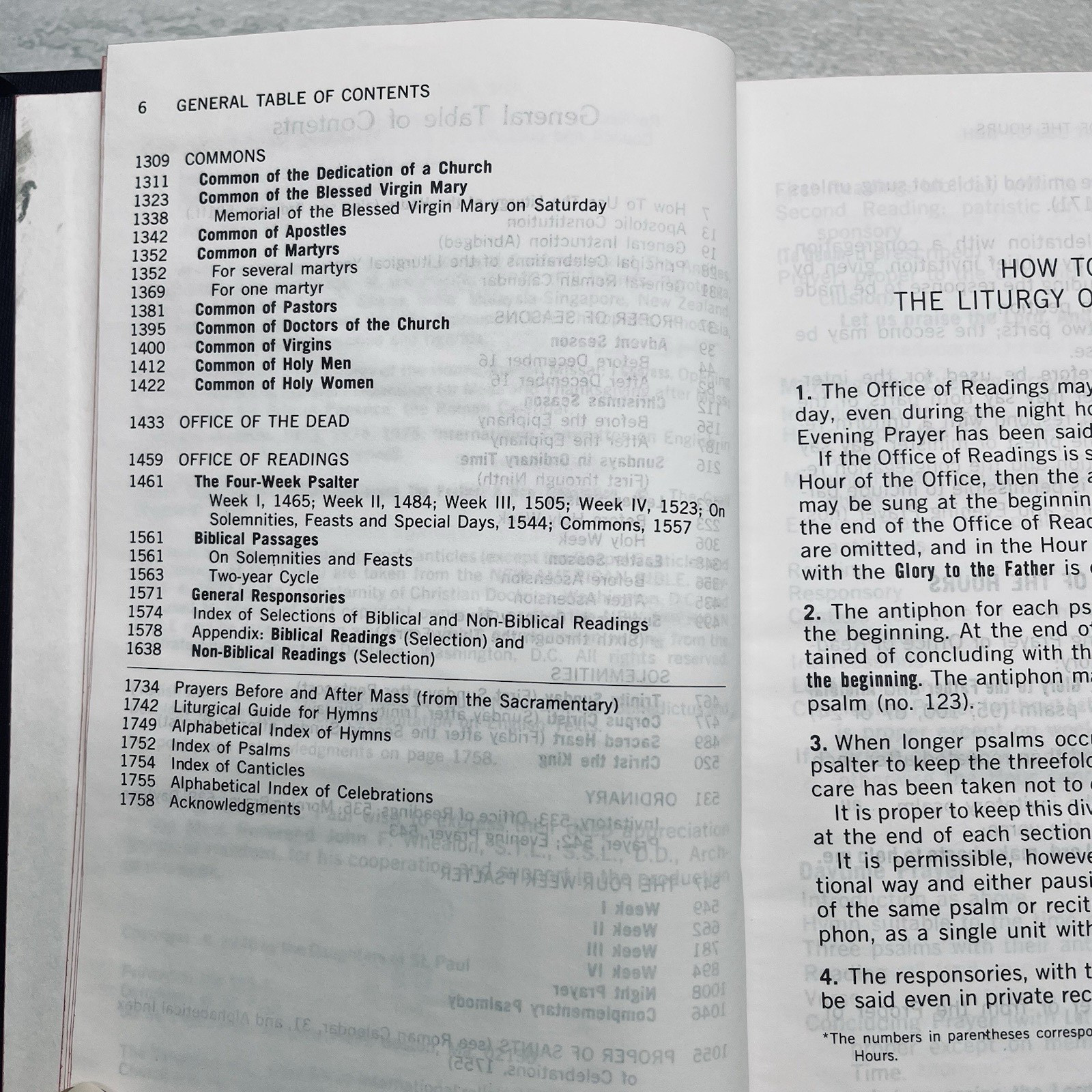 Christian Prayer Liturgy of the Hours © 1976 Daughters of St Paul – Catholic