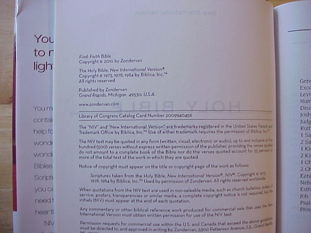 Find Faith – Holy Bible: Quickly Find Verses / NIV / 2010 Hardback / Free Ship!
