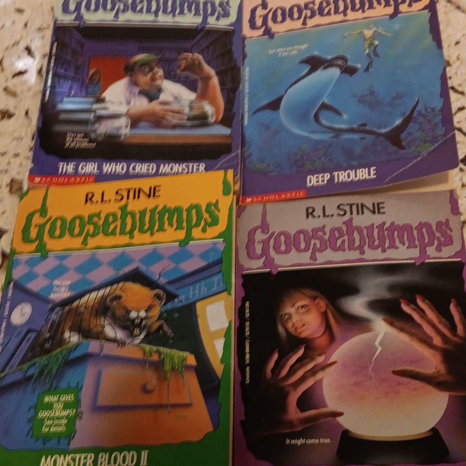 R.L. Stine Goosebumps Lot of 7 Paperback Horror Kids Novels Monsters Ghosts