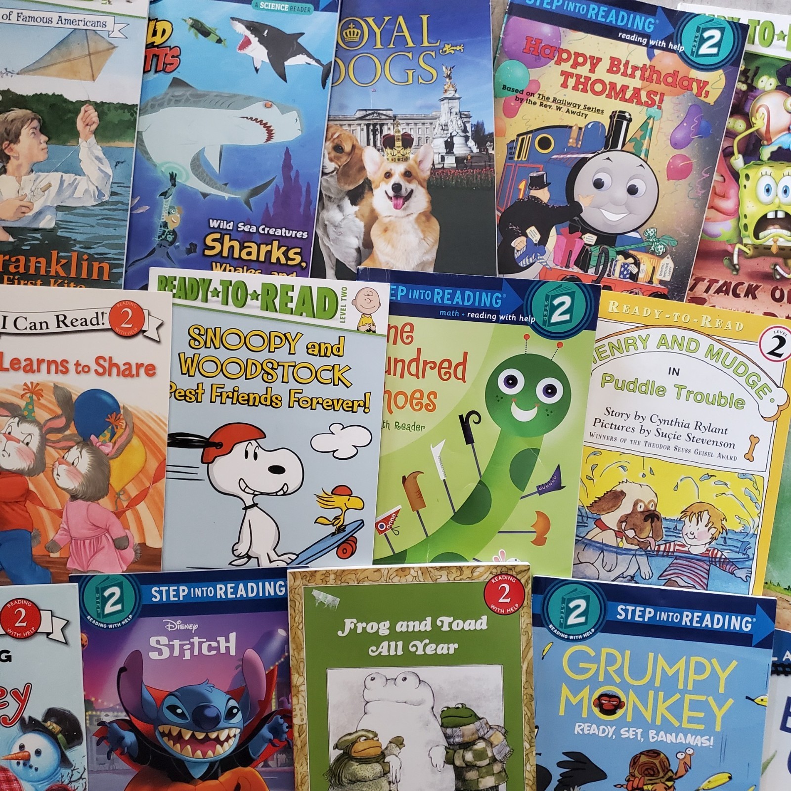 Random Lot of 12~Step into Reading LEVEL 2, I Can/Ready to Read Books~ Unisex