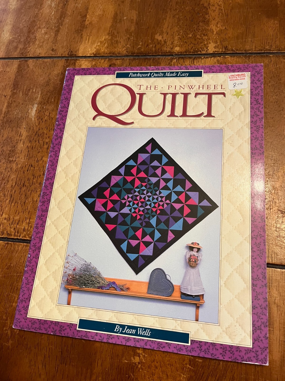 1992 THE PINWHEEL QUILT PATTERN BOOK SOFTCOVER OOP BY JEAN WELLS