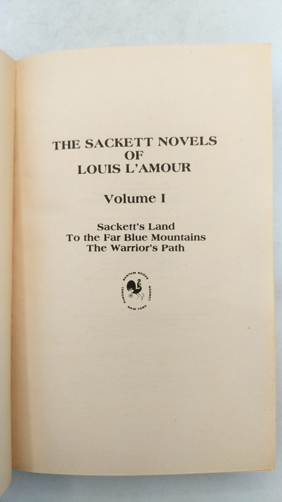 The Sackett Novels of Louis L’Amour Volume I Louis L’Amour Hardcover 1980