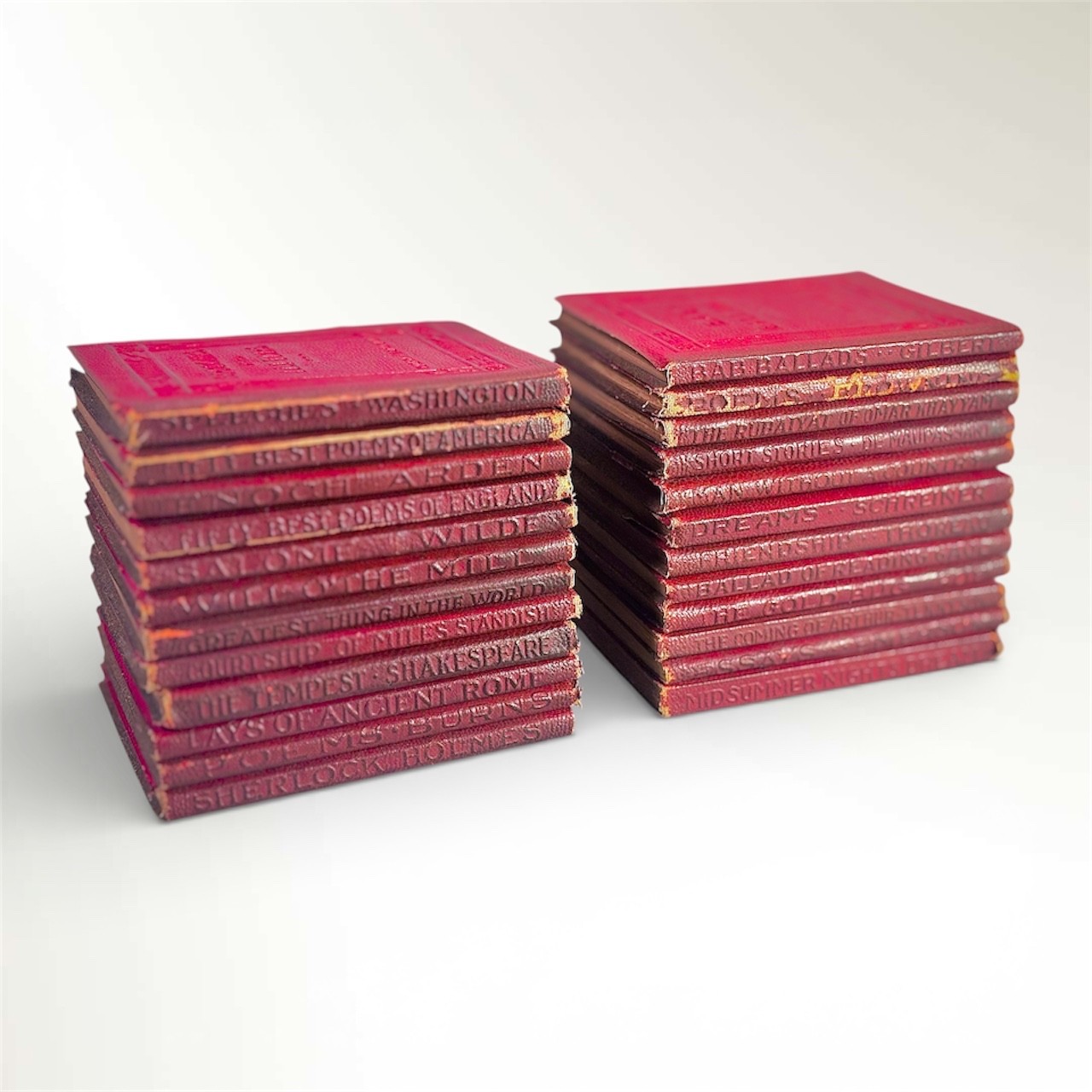 Antique Little Leather Library Miniature Books – Choose Your Title – Red Series