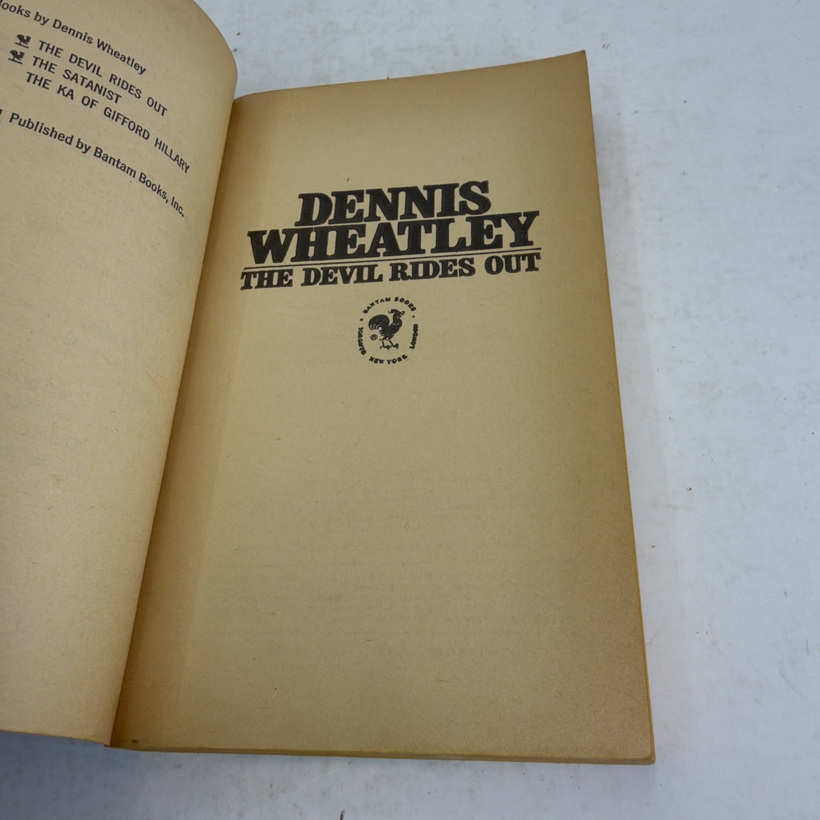 The Devil Rides Out by Dennis Wheatley 1967 Bantam Edition First Printing PB