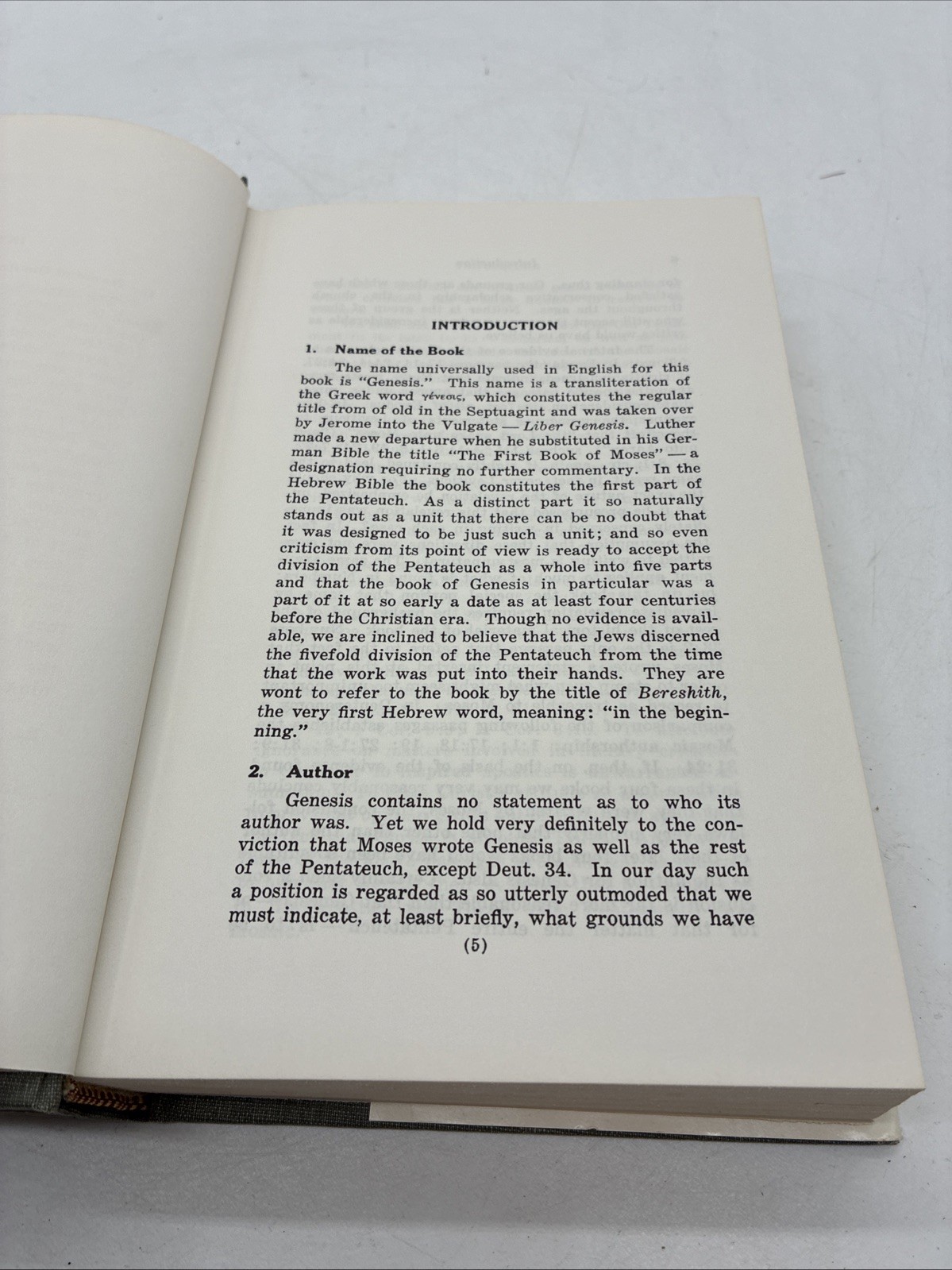 Exposition of Genesis Volume One H. C. Leopold Baker Book House Hardback 1982
