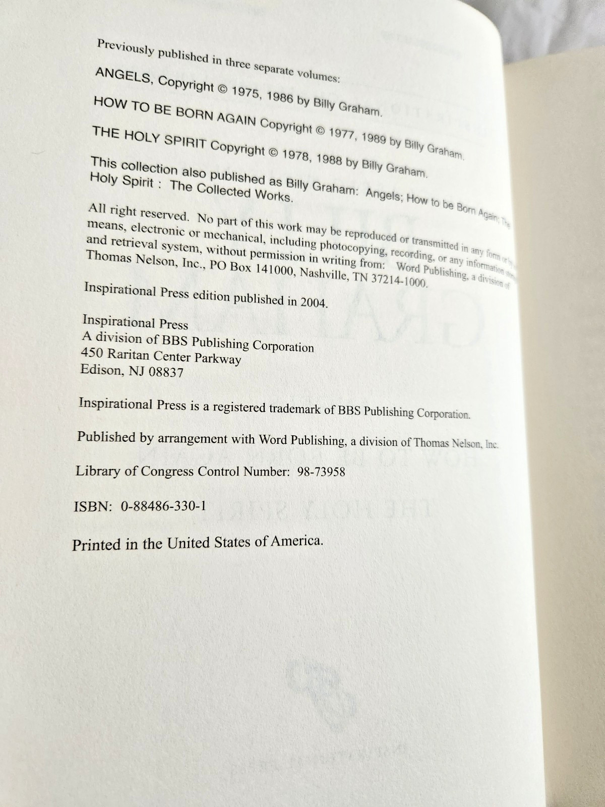 The Classic Writings of Billy Graham – 3 in 1 Anthology 2004