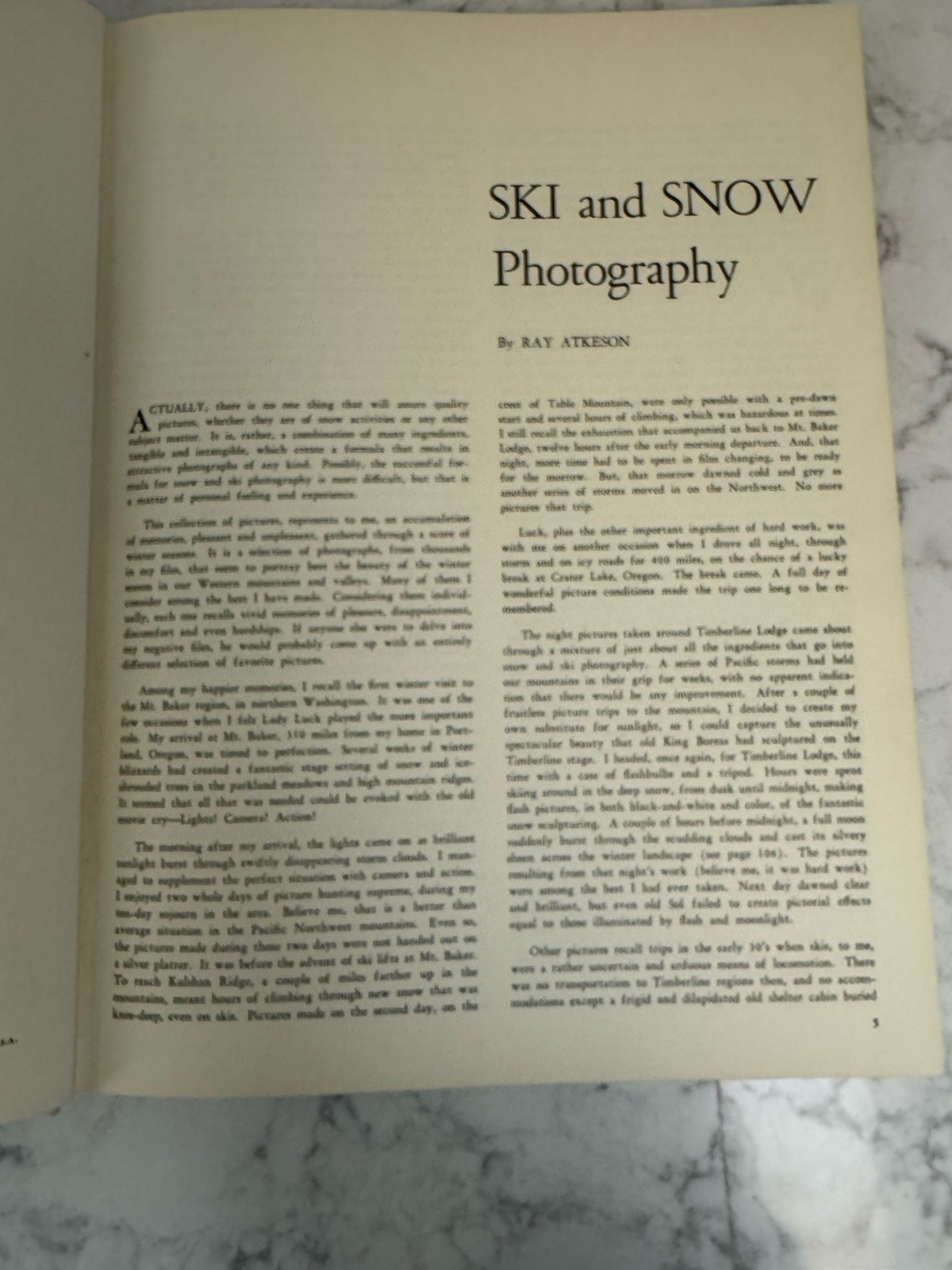 Ski And Snow. By Ray Atkeson. Hard Cover With Jacket. 1960. 1st Edition. 12”