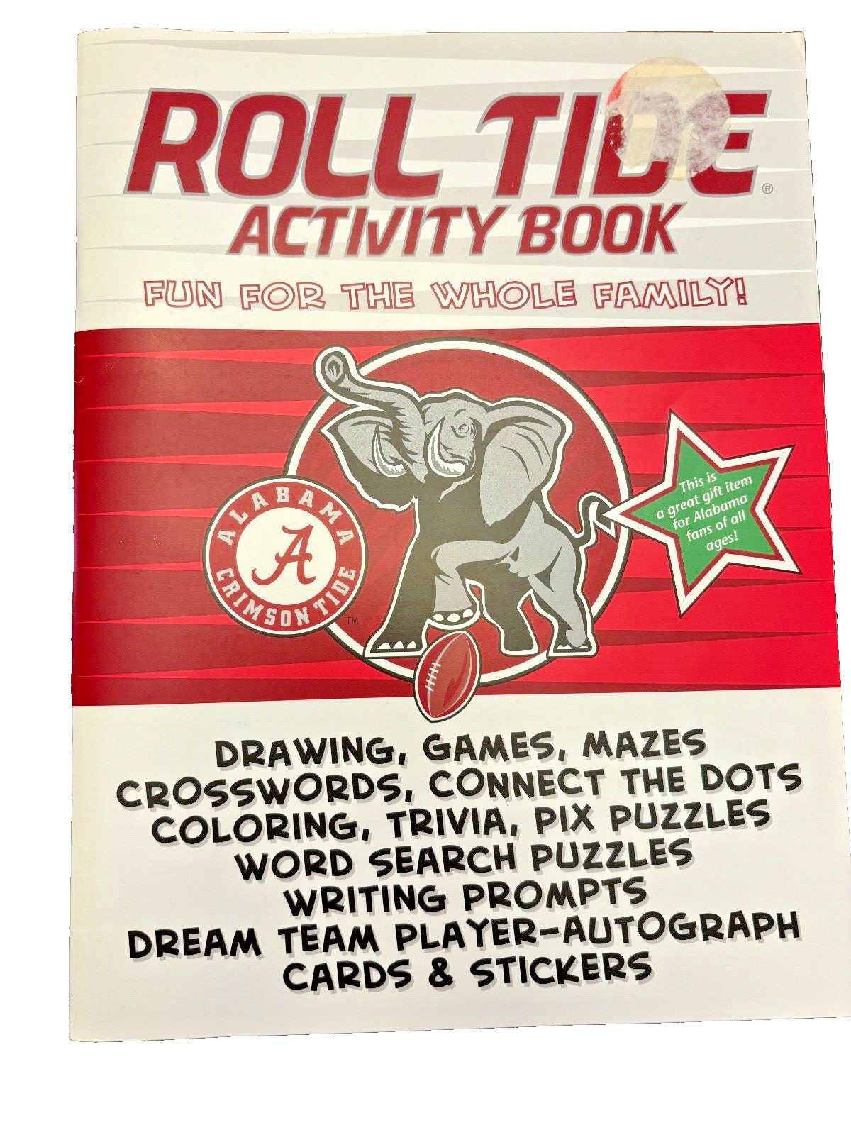 Alabama Roll Tide Activity Book Drawing Crosswords Family Fun 2012 36 Pages