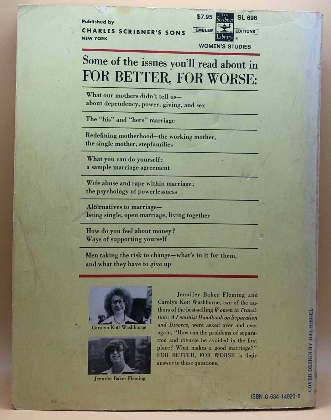 For Better, For Worse:feminist handbook on marriage&other options-FAST FREE SHIP