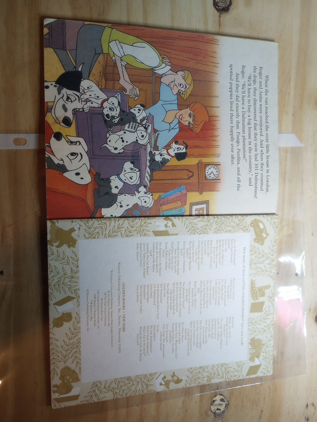 Vintage 101 Dalmations Walt Disney A Little Golden Book Card Collectable 🐕 USA