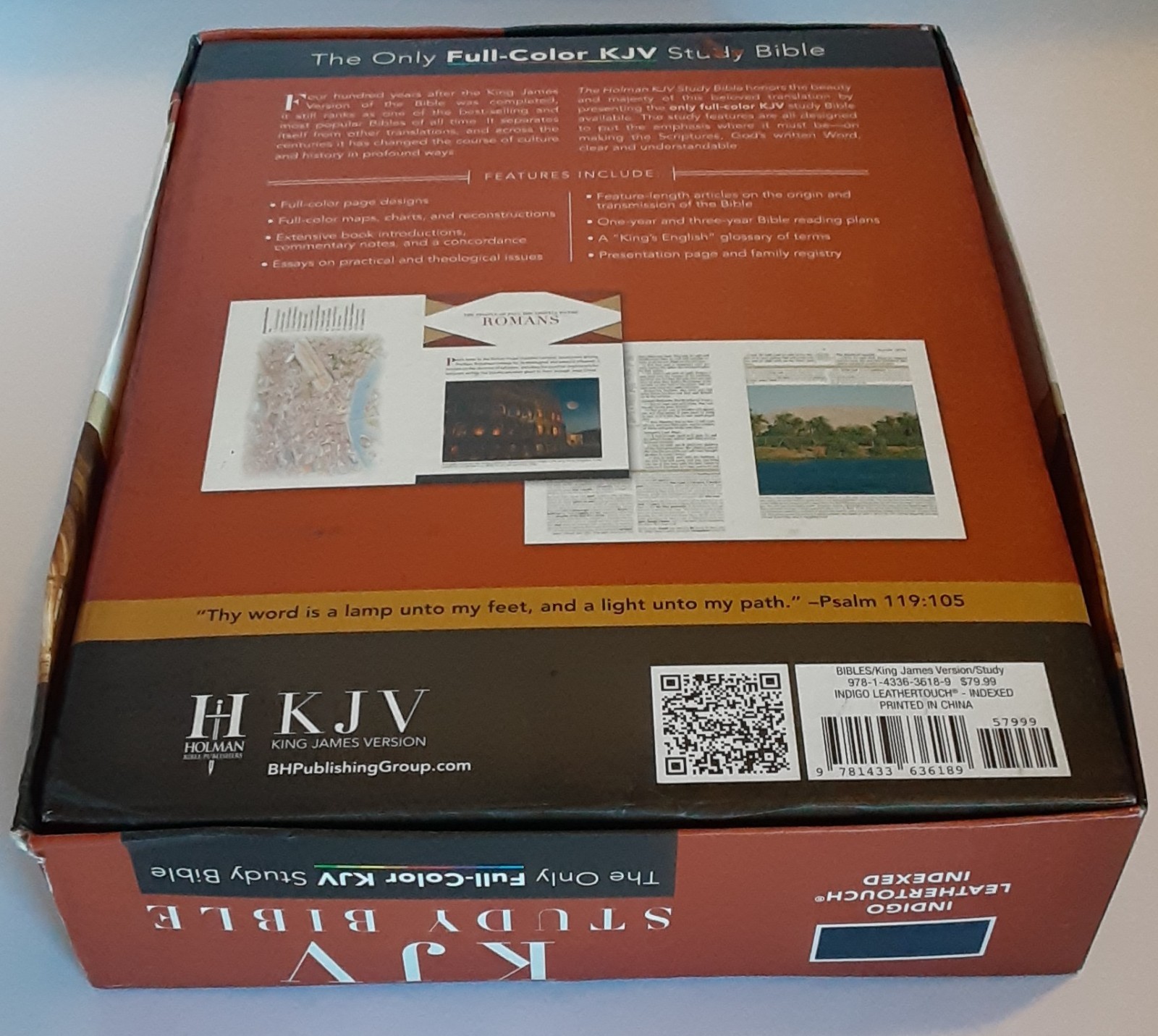 KJV King James Version Study Bible Holman Indigo (Blue) LeatherTouch Indexed