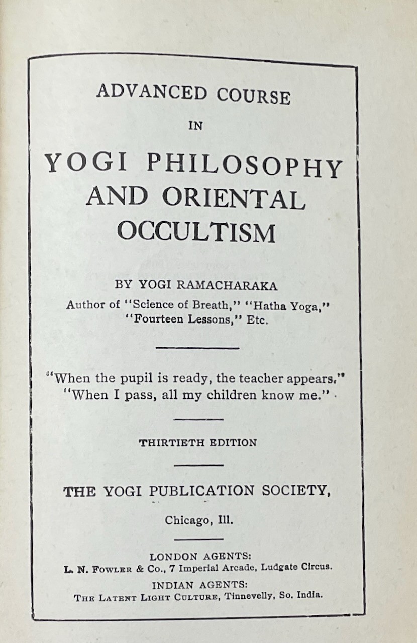 Yogi Ramacharaka. Set of 3 Books on Spirituality Hermetic Philosophy Yoga