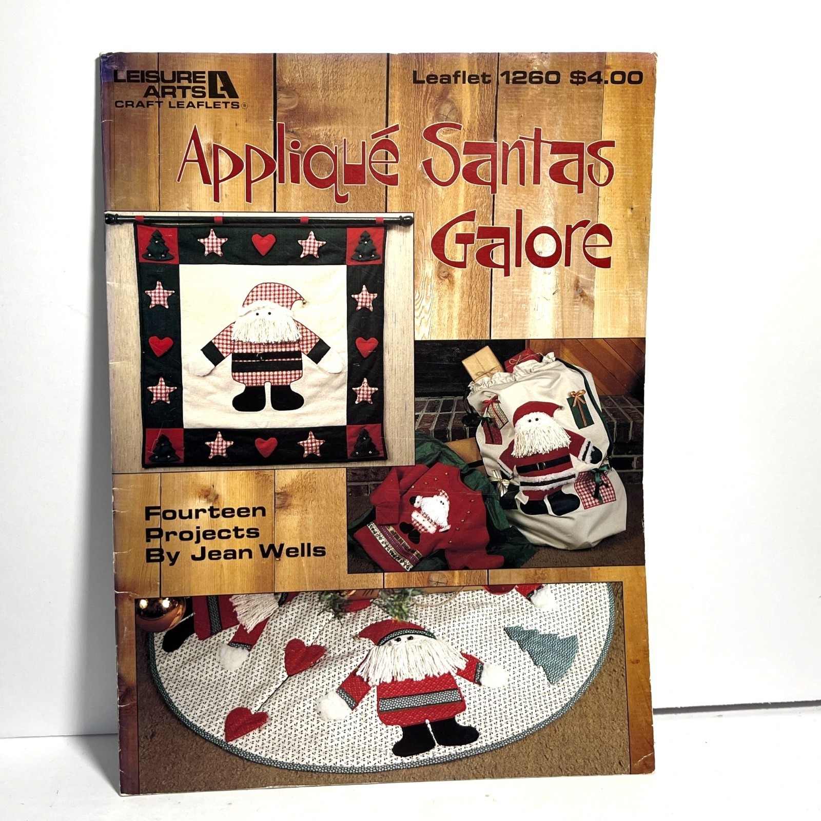 Appliqué Santas Galore Craft Pattern Book By Jean Wells Leisure Arts