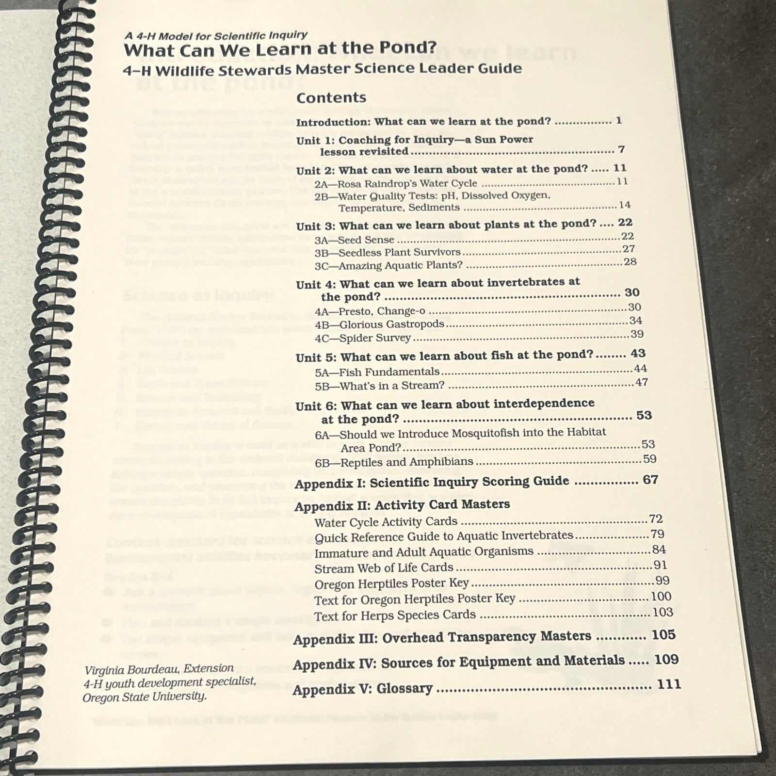 What Can We Learn at the Pond? 4-H Wildlife Stewards Master Science Leader Guide