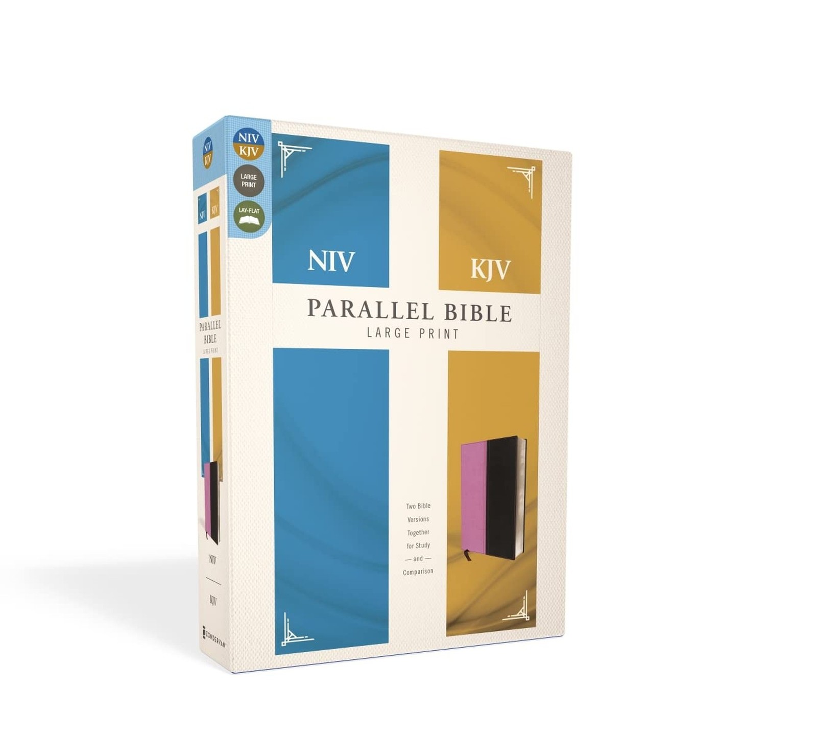 NIV, KJV, Parallel Bible, Large Print, Leathersoft, Pink/Brown: The World’s T…