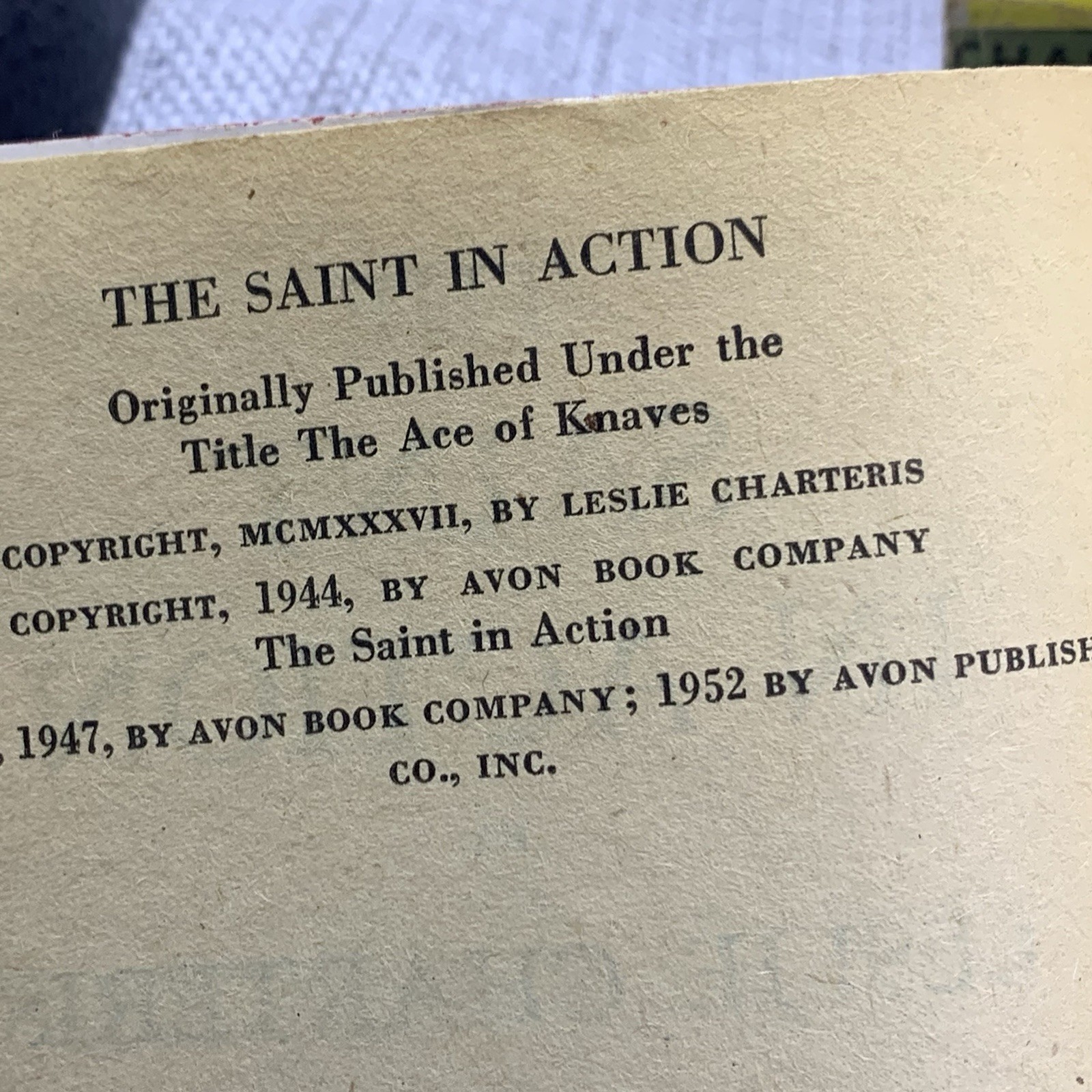 The Saint 7 book lot by Leslie Charteris Vintage 1930s 40s Paperbacks Avon