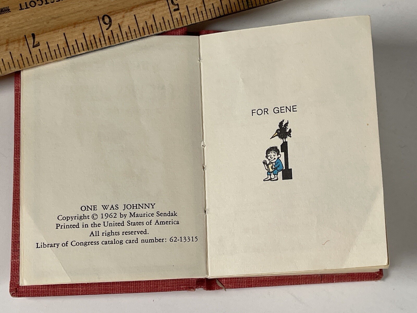Maurice Sendak One Was Johnny Counting Book Mini 1962 Harper & Row Publishing