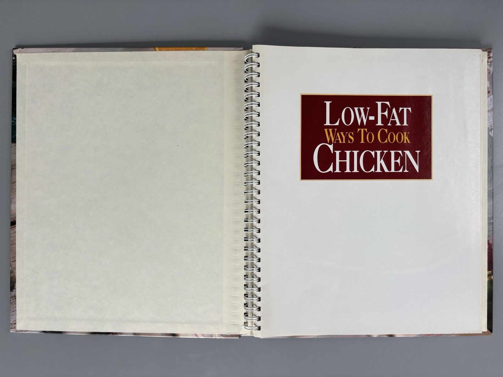 Lot of 2 Low-Fat Ways to Cook Pasta AND Chicken 1990s vtg HC Metal Spiral Bound