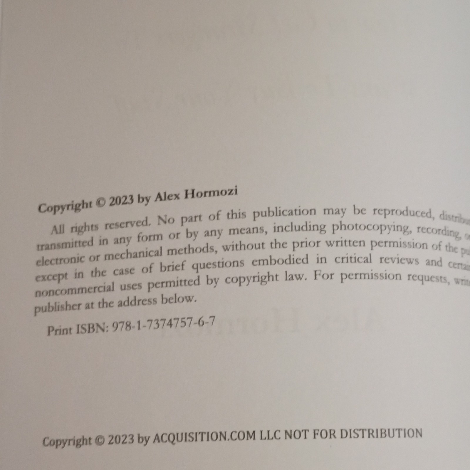 $100M Leads Alex Hormozi Hardcover 2023 Acquisition.com Sales Marketing