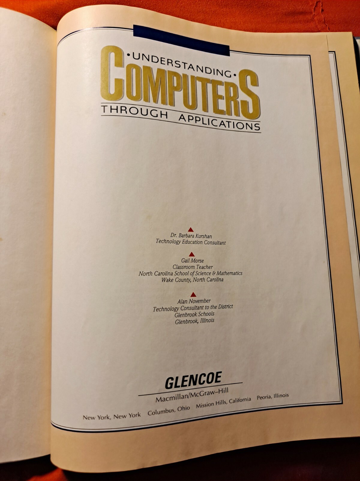 Understanding Computers Through Applications, 1993, Student Resource, 232 pages