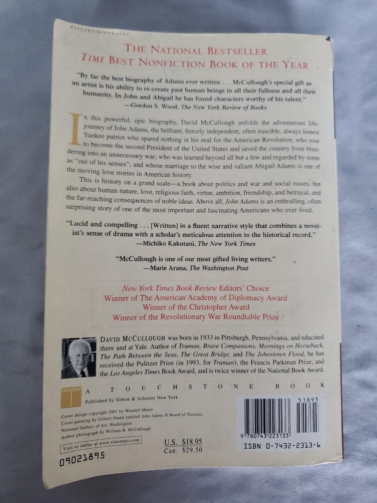 John Adams by David McCullough – Paperback