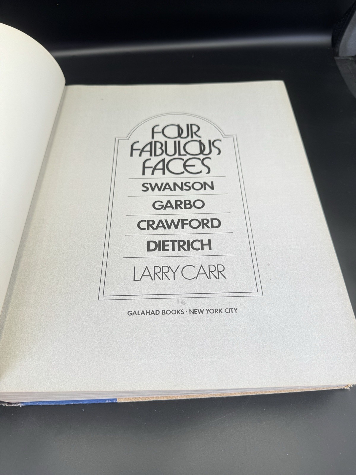 Four Fabulous Faces Larry Carr 1970 Hardcover Glamour Hollywood Photo Book