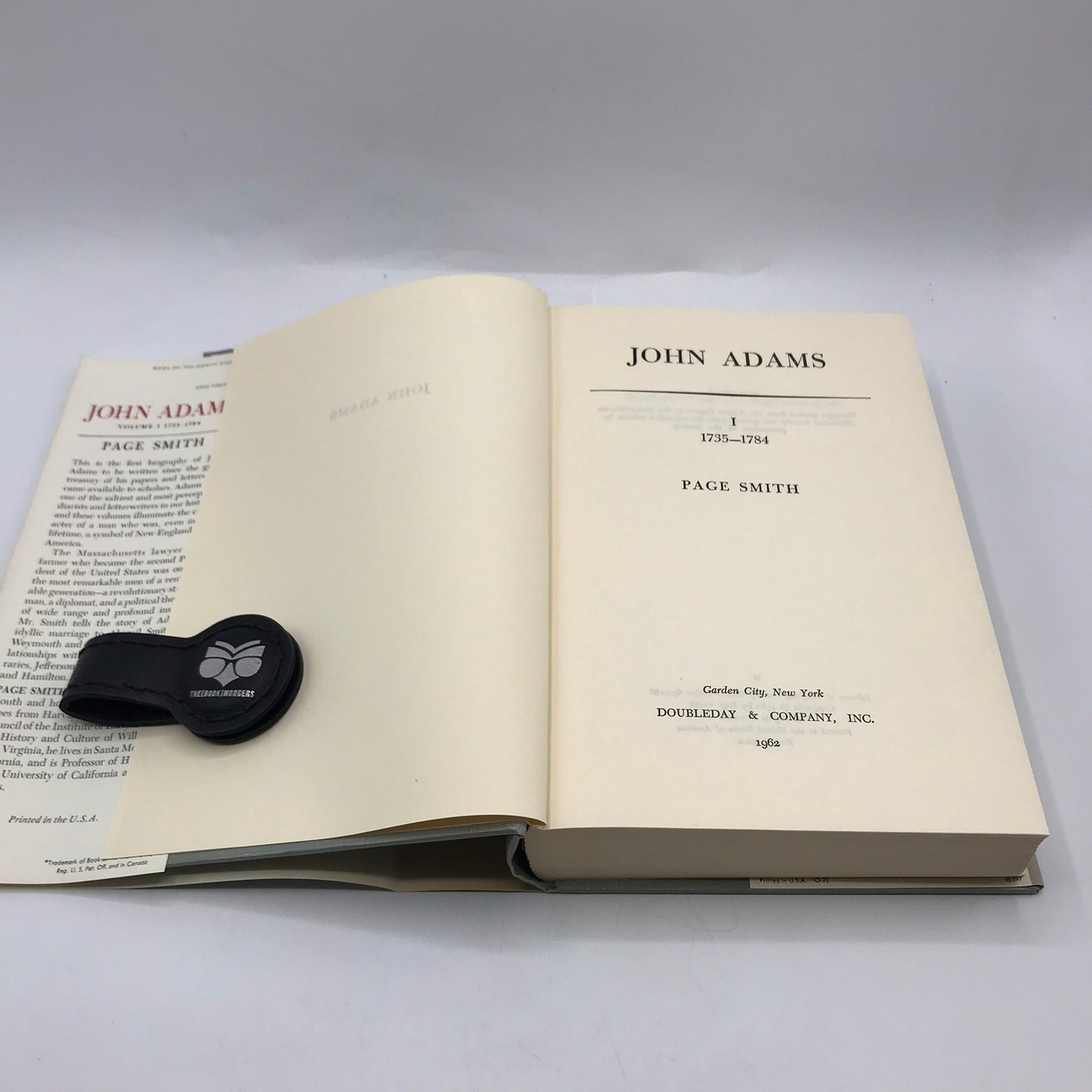 John Adams 2-Book Volume 1 & 2 by Page Smith 1st Edition Dust Jacket w/ Slipcase