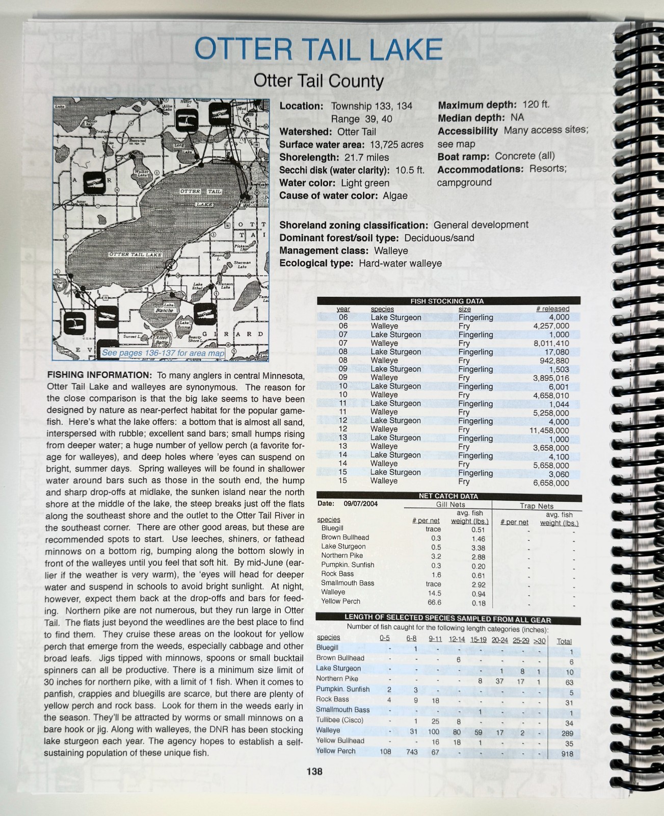 Detroit Lakes & Ottertail Area Fishing Maps Guidebook