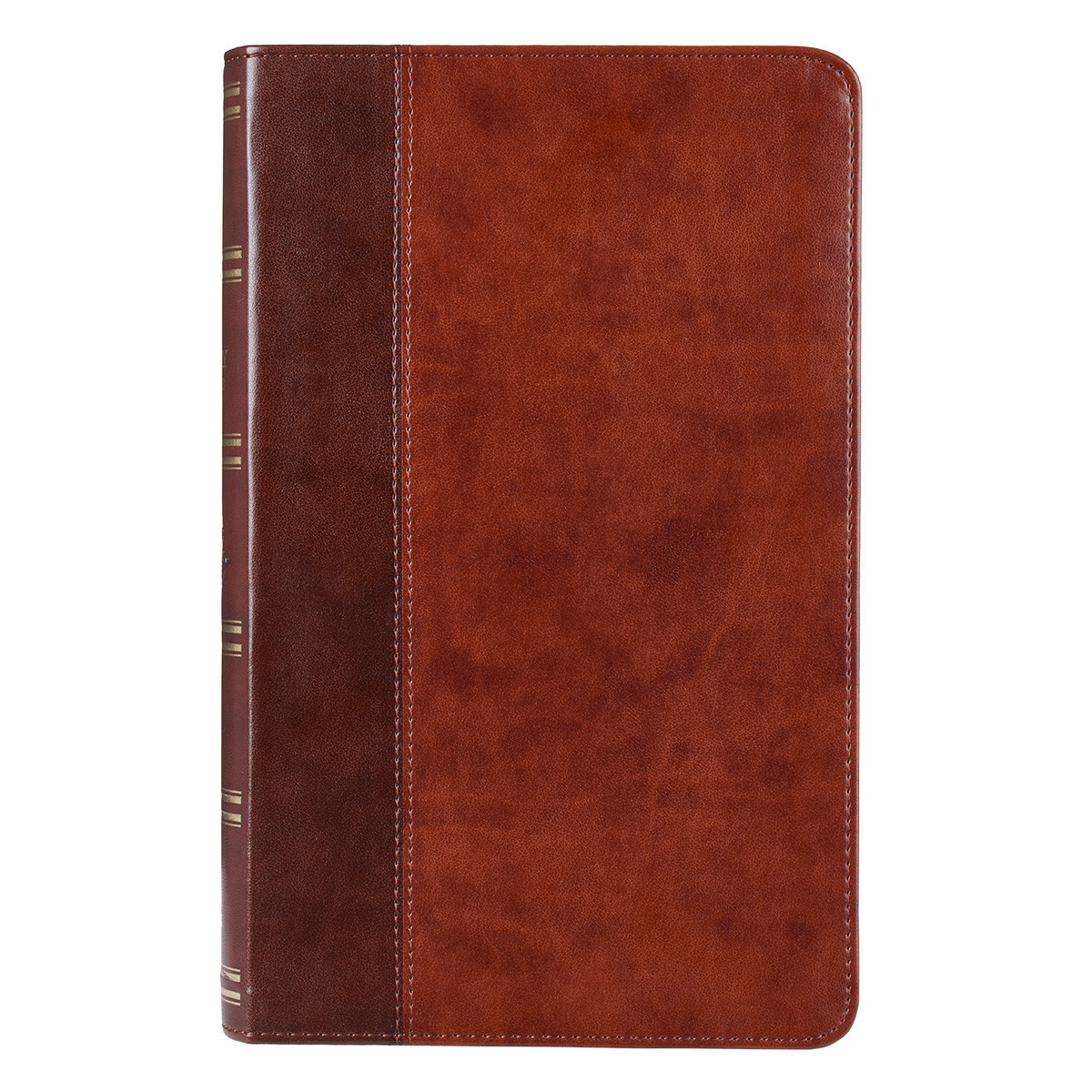 The Holy Bible King James Version Giant Print Tan/Brown / Jesus words in red