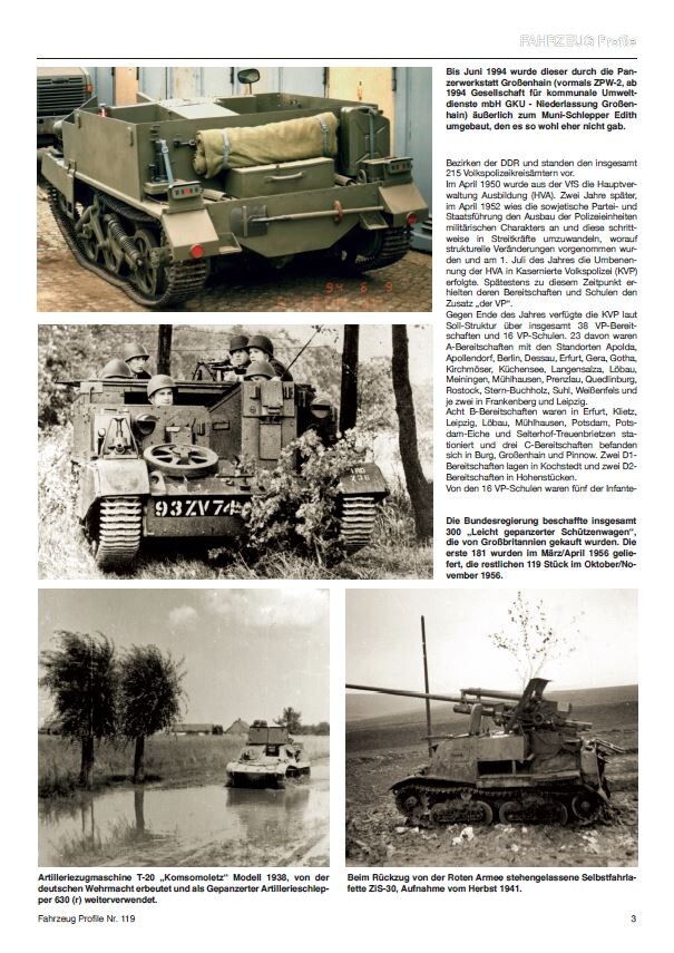 FAHRZEUG Profile 119 Gepanzerte Zug- und Kettenfahrzeuge der NVA – Teil 1