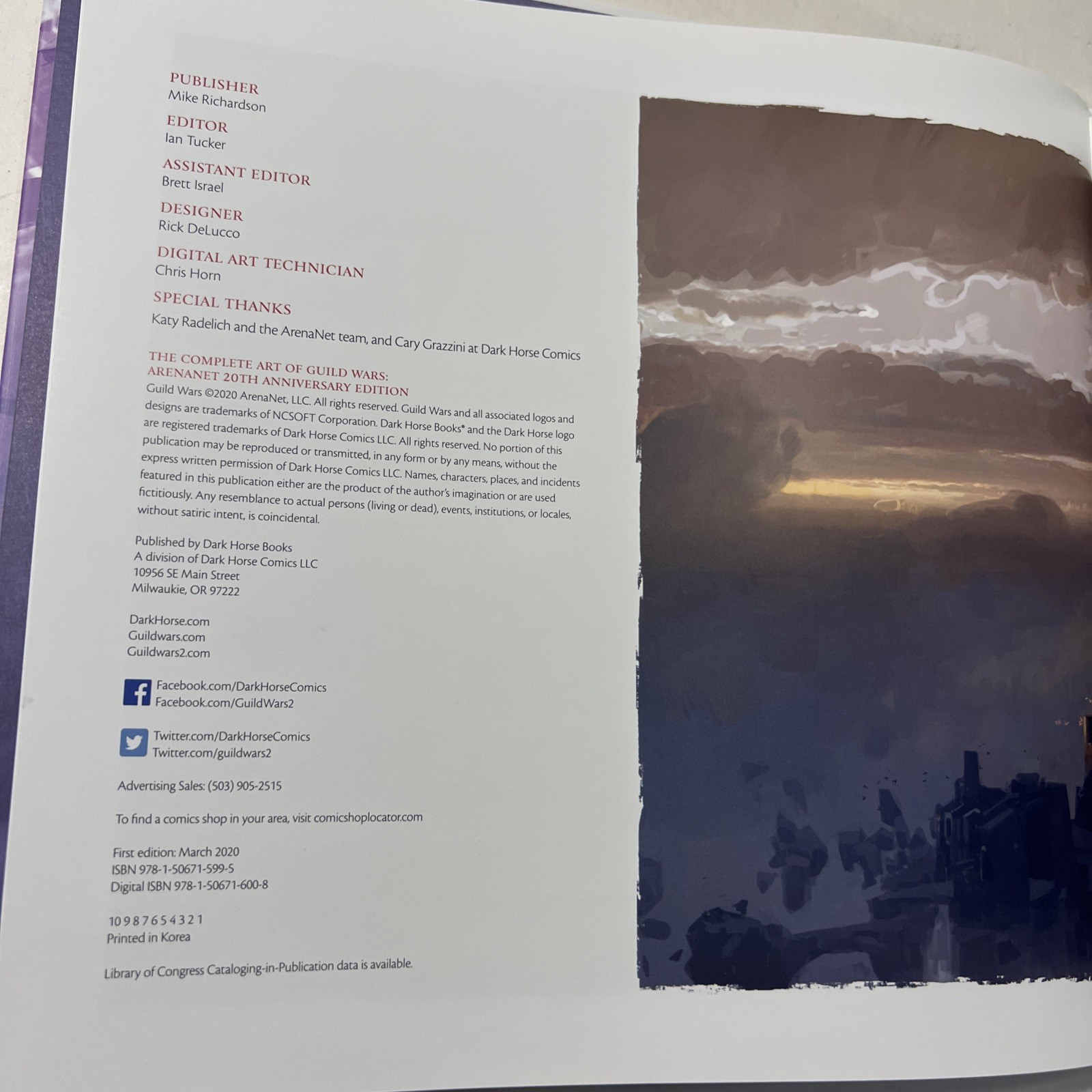 The Complete Art of Guild Wars Hardback Book Arenanet Dark Horse First Edition