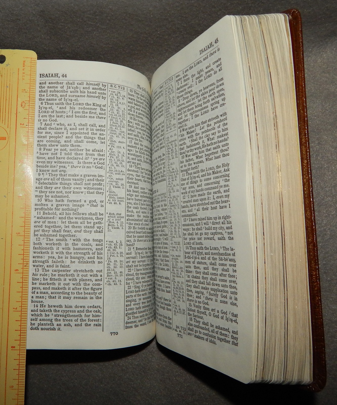 KJV Teacher’s Reference Bible by National N3202RL Brown Imitation leather – new