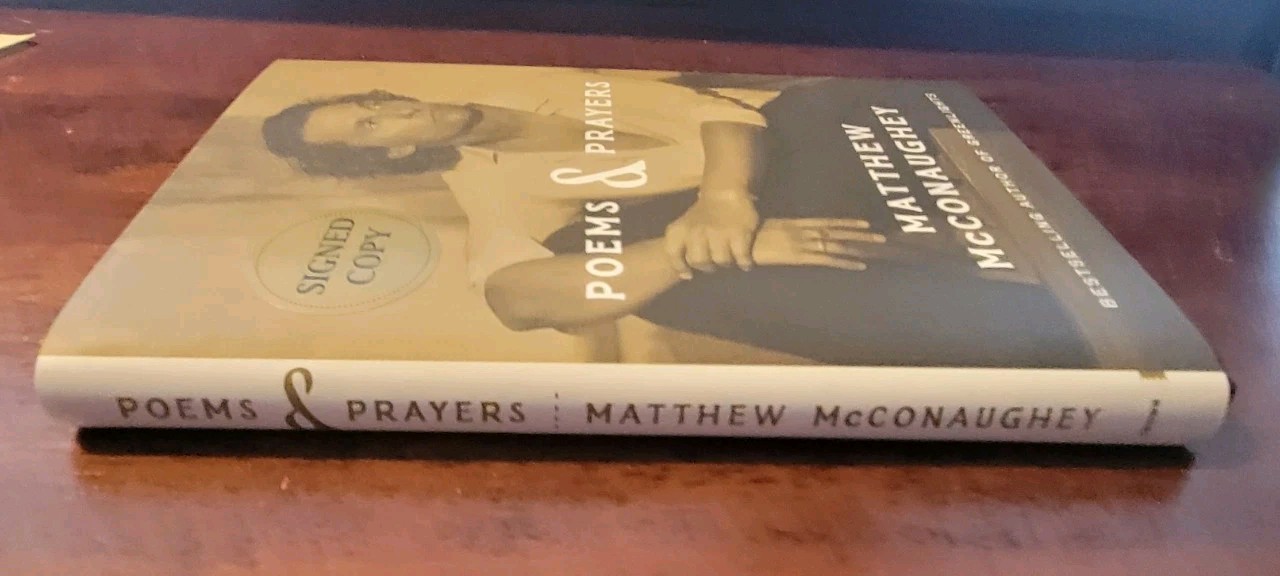 Matthew McConaughey hardcover book Poems & Prayers Barnes & Noble Signed Edition