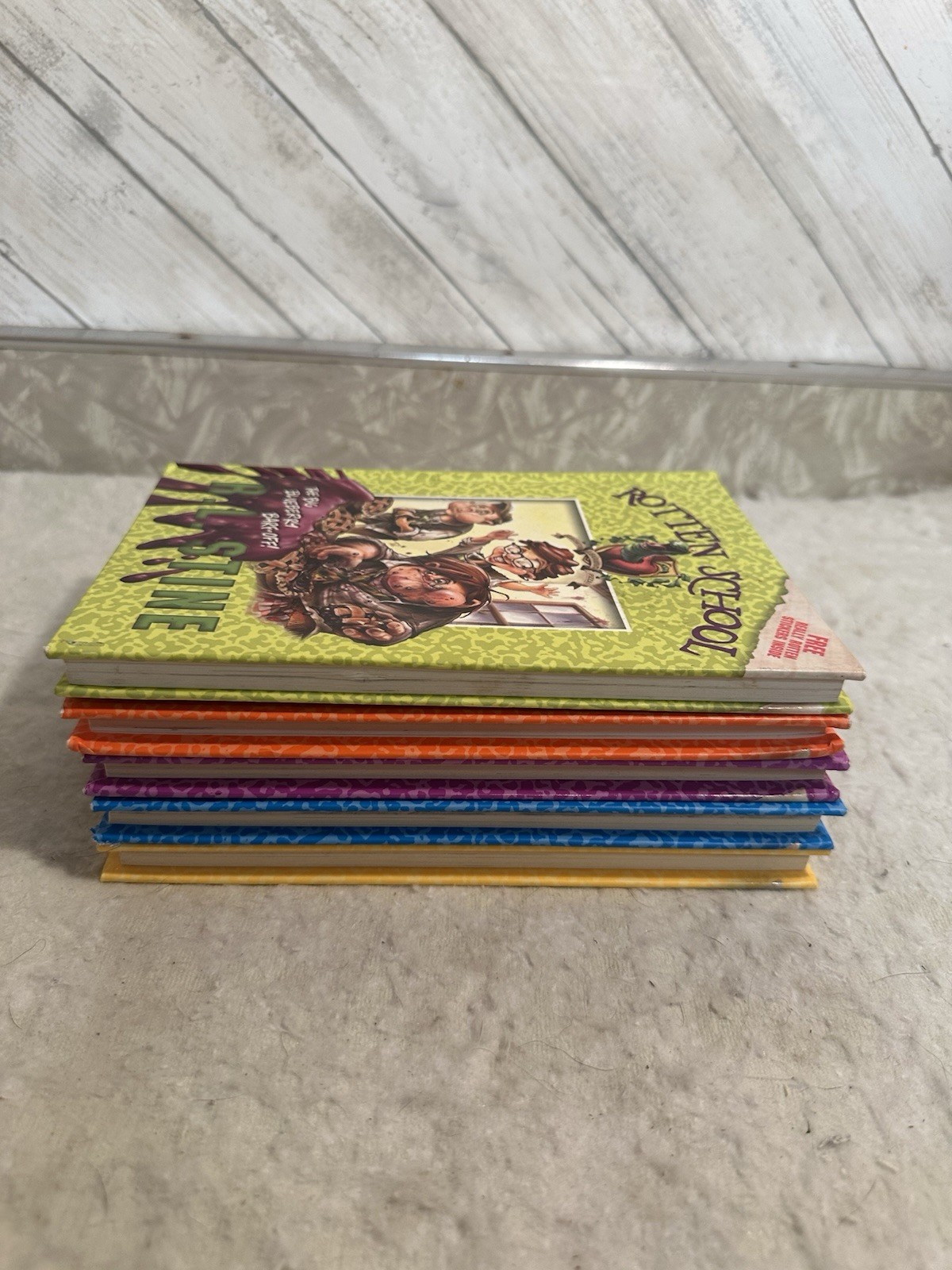 Rotten School Lot Of 5 Hardcovers by R. L. Stine Goosebumps Books 1,7,9,10 & 11