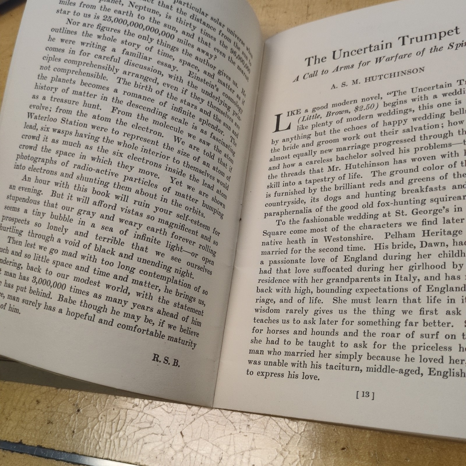 BOOKWISE November 1929 – A Farewell To Arms Hemingway – Segwick – Volume 1 No. 1