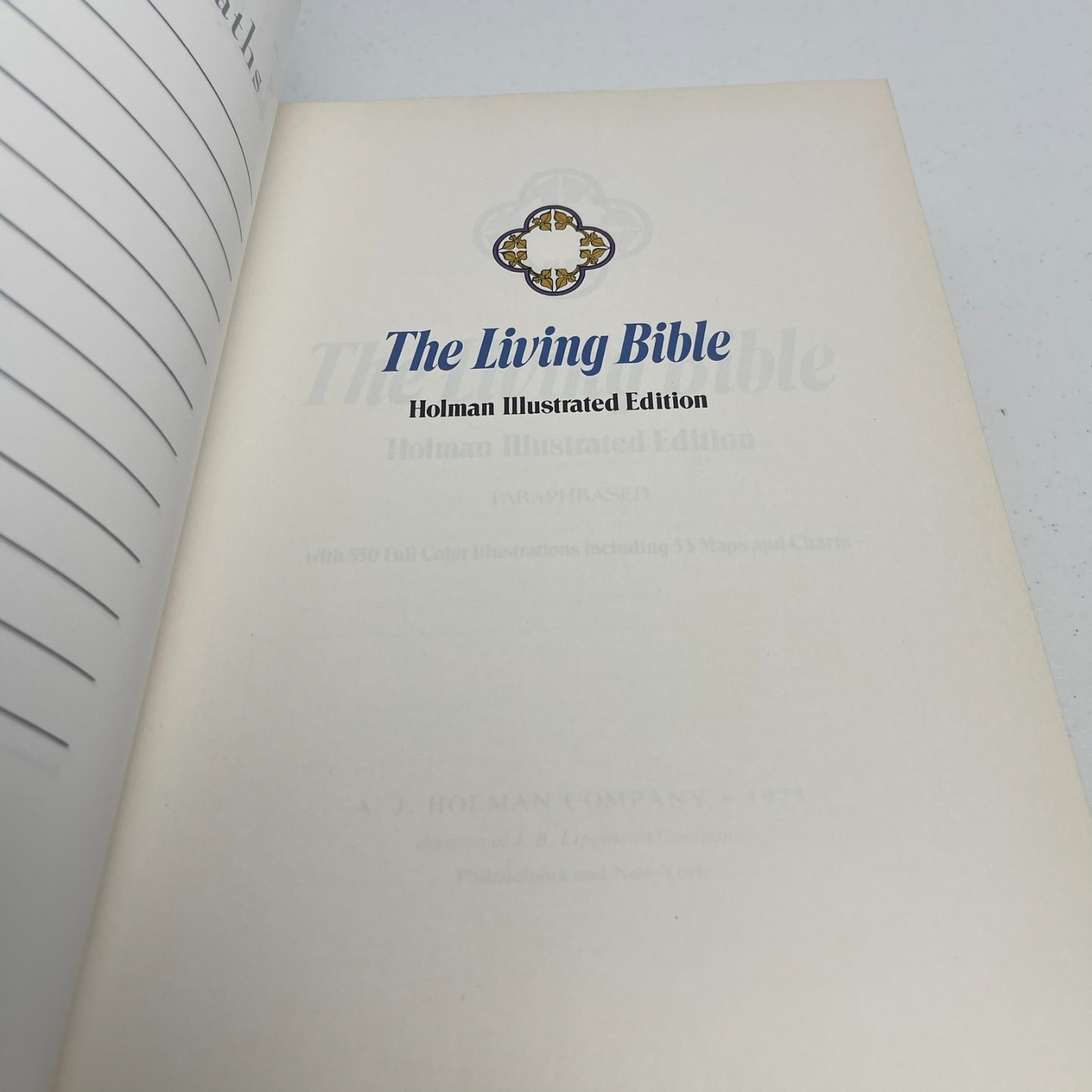 VTG – The Living Bible – Holman Illustrated Edition – 1973