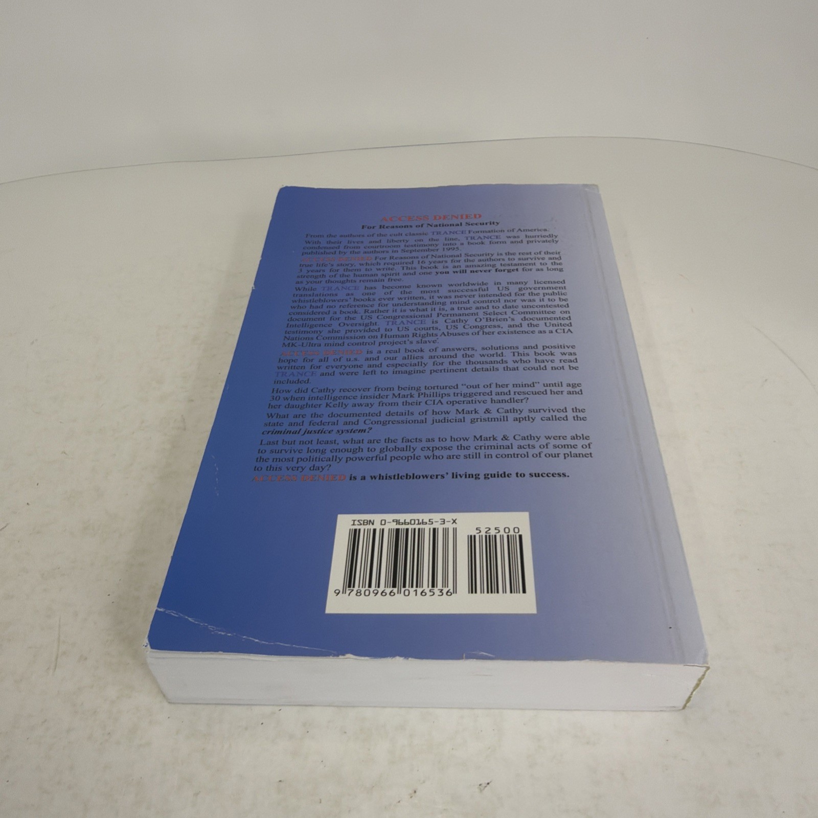 Access Denied: For Reasons of National Security Signed 2004 Paperback