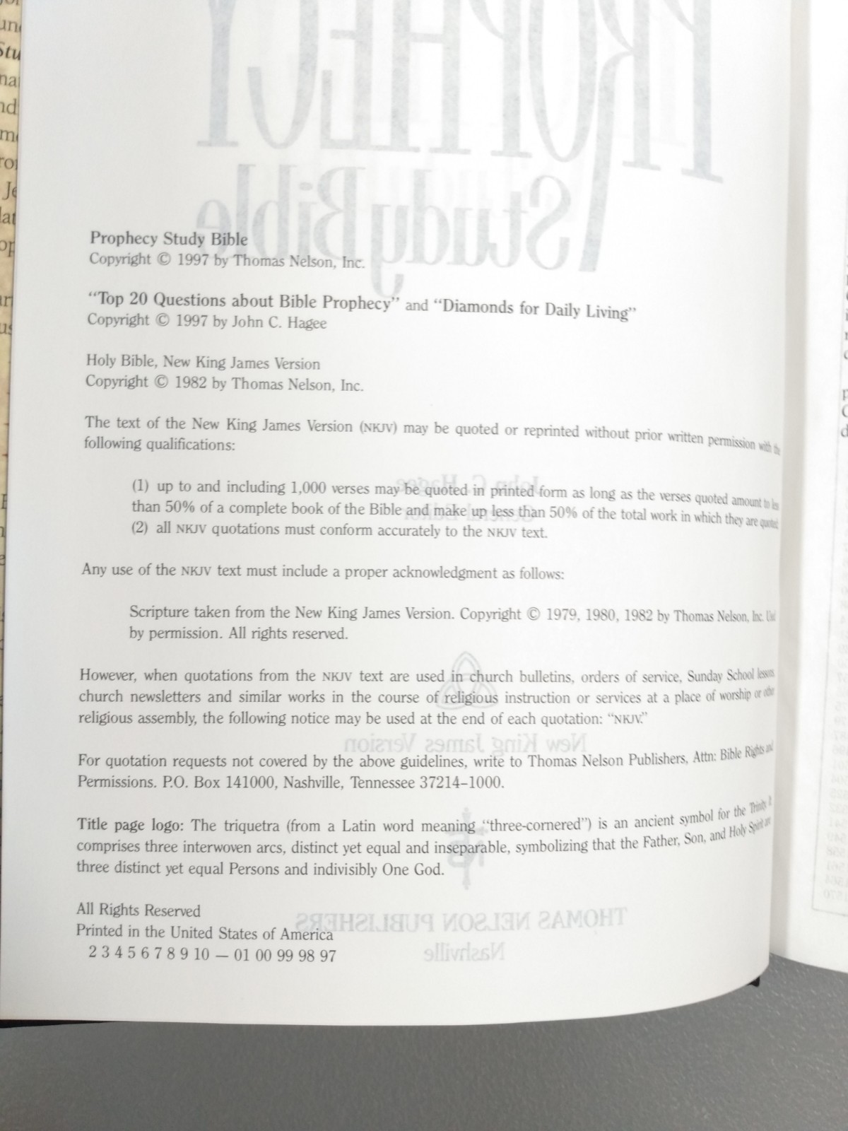 Prophecy Study Bible (New King James Version) by Bible Hardcover
