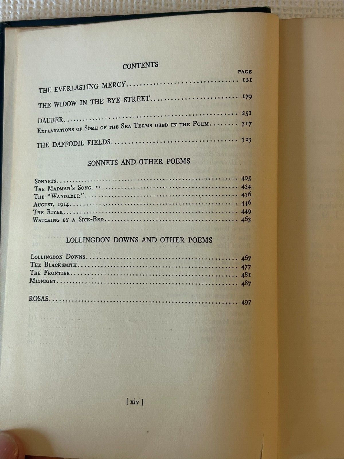 Collected Poems of John Masefield; Volume one POEMS; The MacMillan Company, 1925