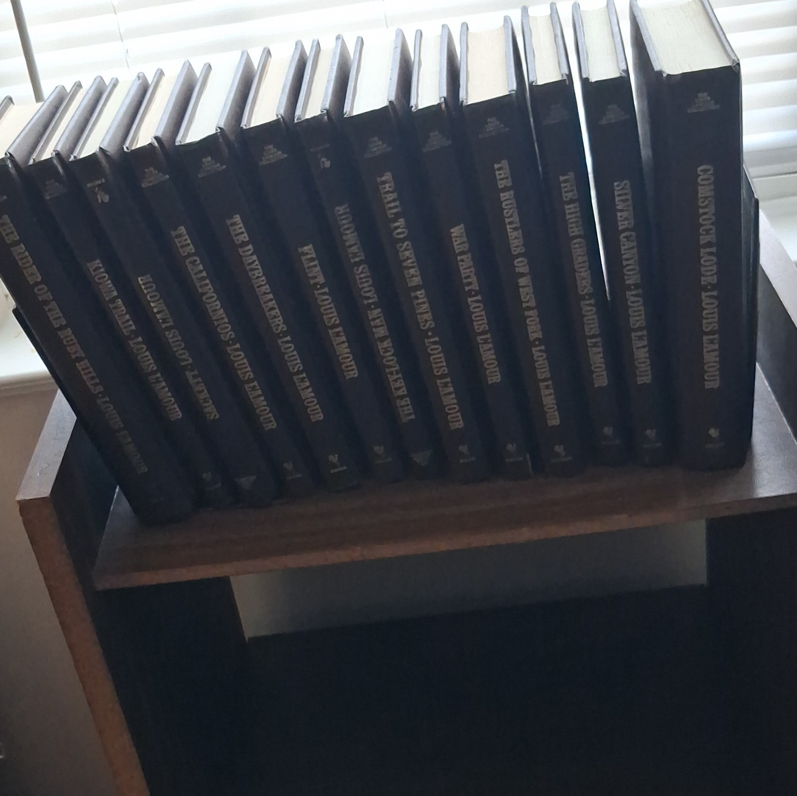 Louis L’Amour Collection Hardcover Western Fiction Novels Lot 13 And 2 Bookends
