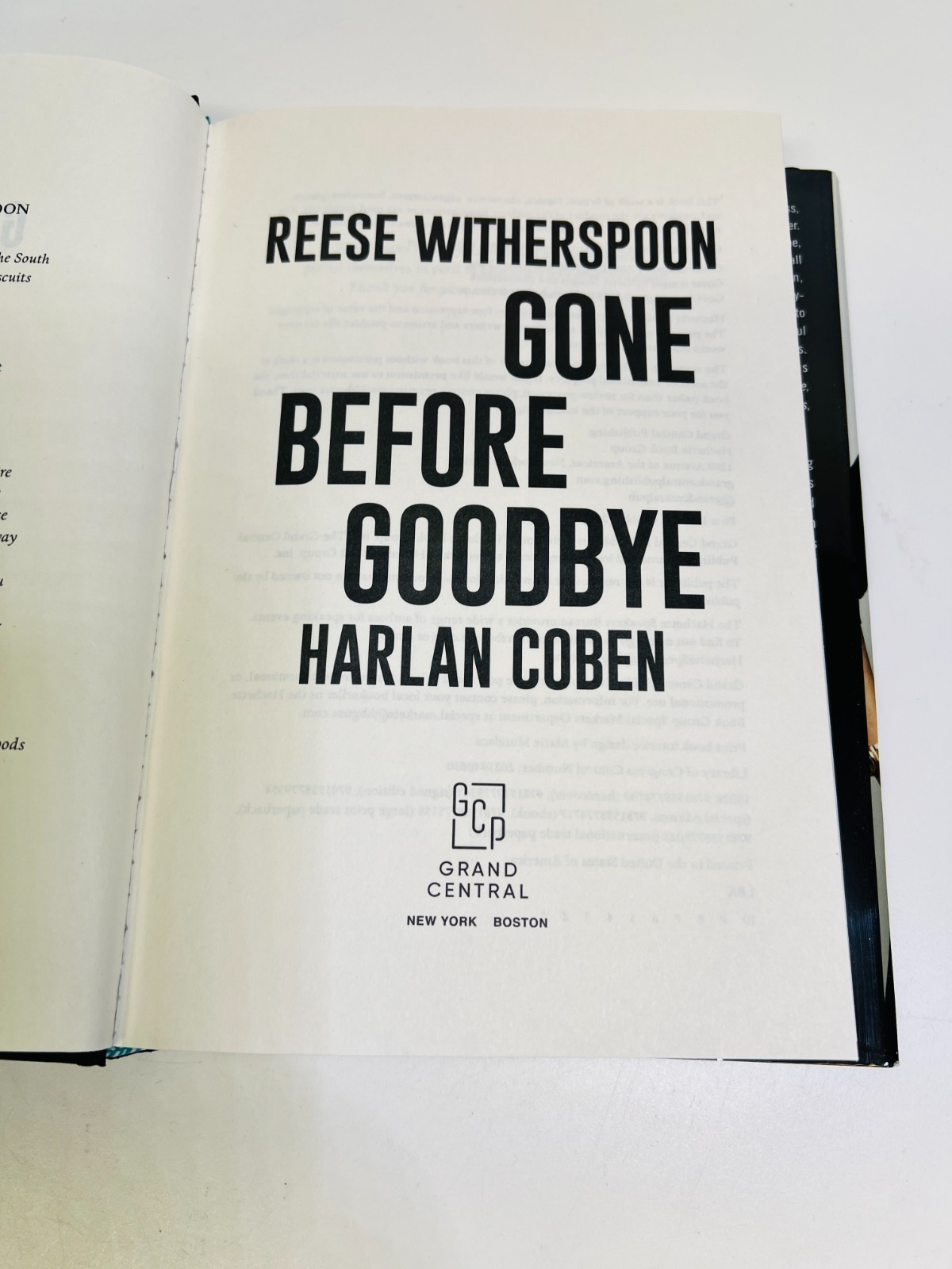 Gone Before Goodbye by Reese Witherspoon & Harlen Coben FIRST EDITION
