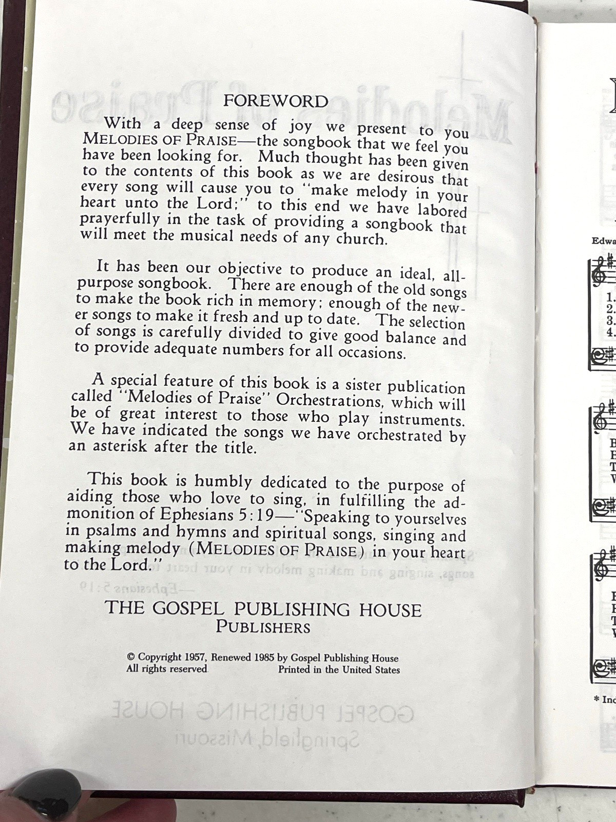 Lot of 15 Melodies of Praise Hymnals 1985 Gospel Publishing House Maroon Church