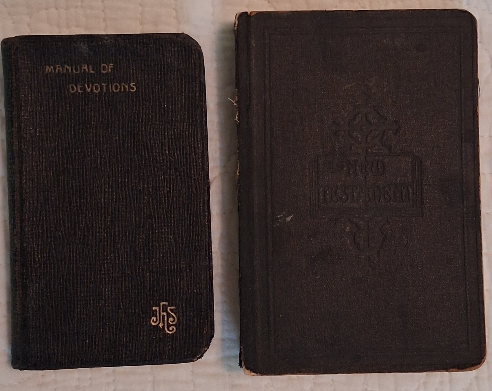 Antique Manual Of Devotions, 1933; Douay-Rheims New Testament, 1924; Pocket Size